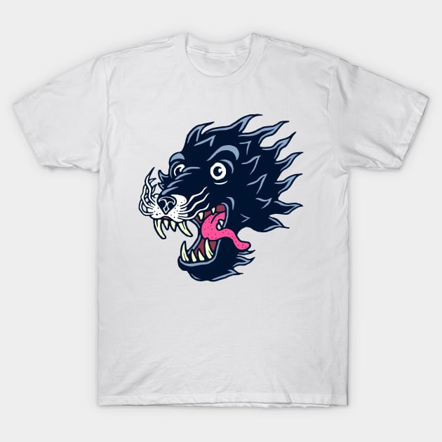 Cute Wolf Tattoo T-Shirt by herbivorass